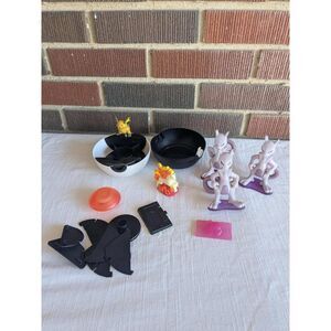 vintage 1999 Pokemon Mewtwo Figurines h Pikachu and Accessories